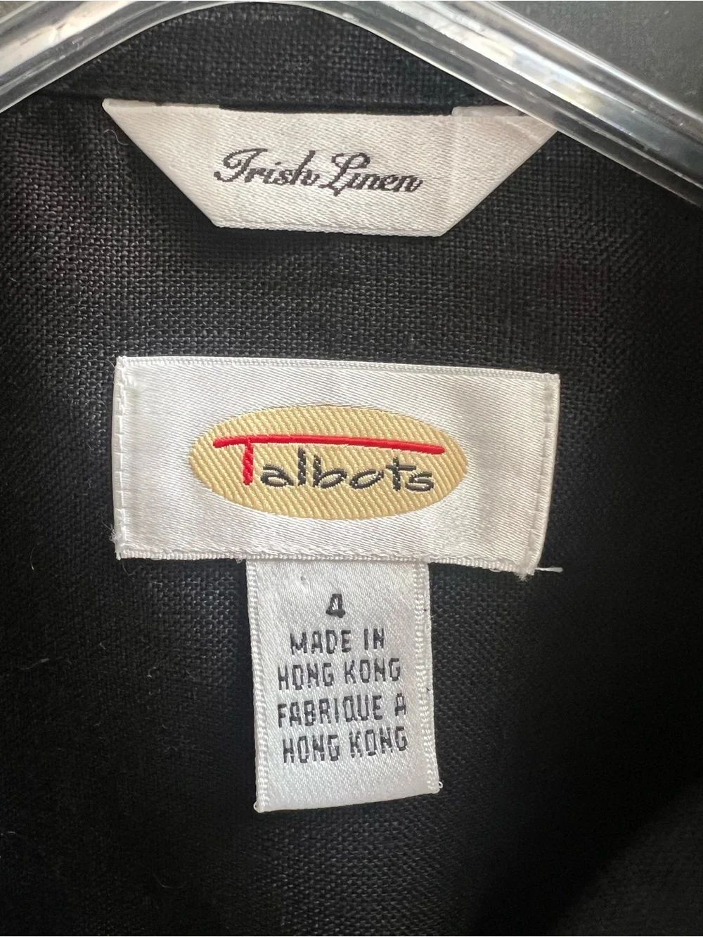 Talbots Linen Button-Up Shirt. Size 4 - Picture 4 of 4